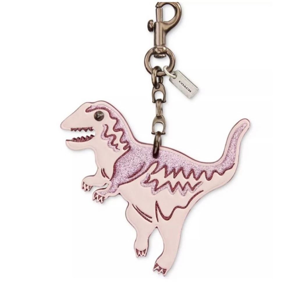 Coach Rexy Pink Leather Bag Charm - very rare collectible